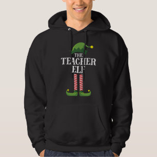 Teacher Elf Matching Family Christmas Party Hoodie