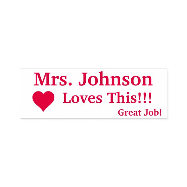 Teacher encouragement rubber stamp (Design)