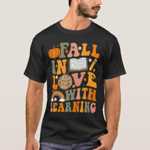 Teacher Fall Shirt Retro Autumn Thanksgiving Pumpk
