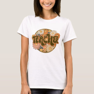 Teacher. Floral style. T-Shirt