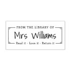 Teacher from the library of bookplate rubber stamp