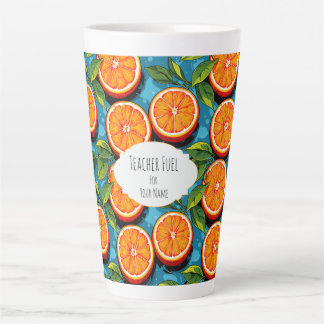 Teacher Fuel Orange – Personalized Latte Mug