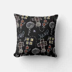 Teacher Fun Recess Playground Chalkboard Throw Pillow