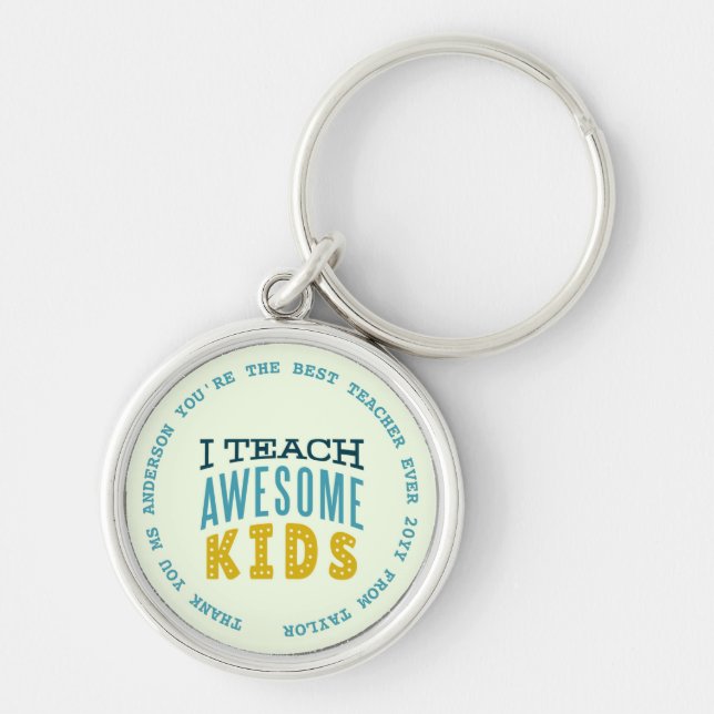 TEACHER - Funny Quotes - Add Name to personalize Keychain (Front)