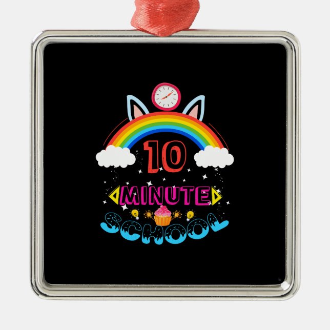 Teacher Gift | 10 Minute School Metal Ornament (Front)