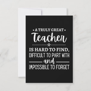 teacher Gift, A Truly Great Teacher Card