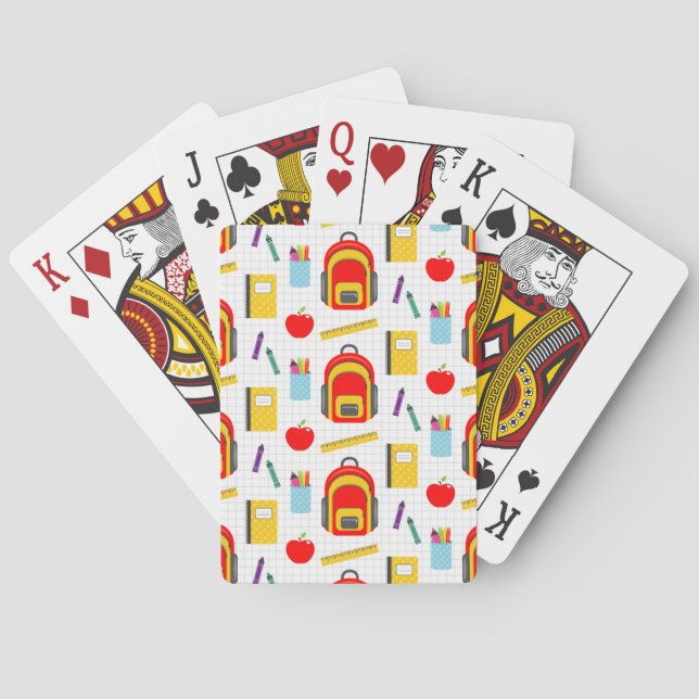 Teacher Gift | Apple Back To School Playing Cards (Back)