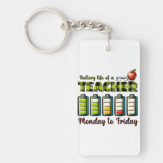 Teacher Gift | Battery Life Of A Teacher Keychain
