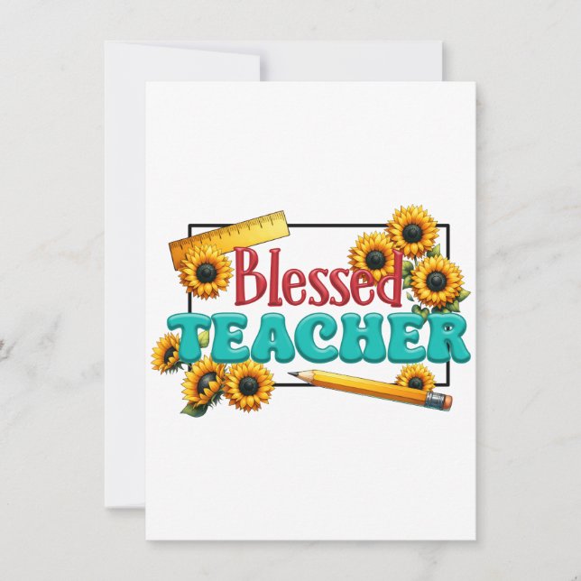 Teacher Gift | Blessed Teacher Card (Front)
