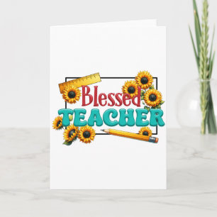 Teacher Gift   Blessed Teacher Card