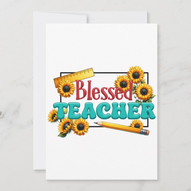 Teacher Gift | Blessed Teacher Holiday Card (Front)
