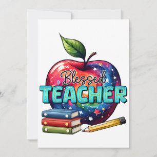 Teacher Gift Blessed Teacher Thank You Card