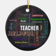 Teacher Gift Chalkboard Typography Subway Art