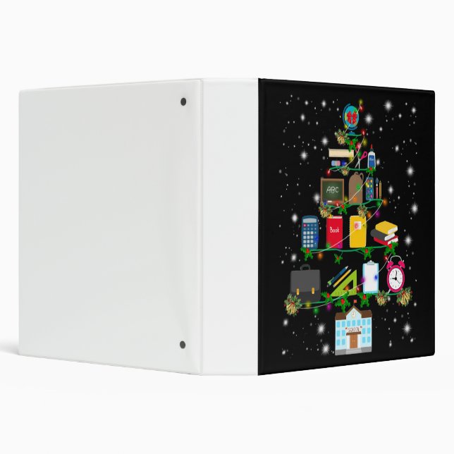 Teacher Gift | Christmas tree with school related Binder (Background)
