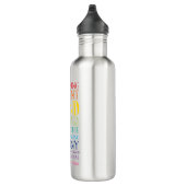 TEACHER GIFT colourful rainbow uplifting word stac 710 Ml Water Bottle (Right)