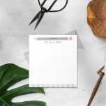 Teacher Gift Custom Illustrated Grey Pencil Notepad<br><div class="desc">My Teacher Gift Custom Illustrated Grey Pencil Notepad makes a great gift for Your favourite teacher. Personalize with a name for a unique gift. Teachers note pads make great holiday or end of the year gifts. Design features my own illustration of a pencil. Other Colour options available.</div>