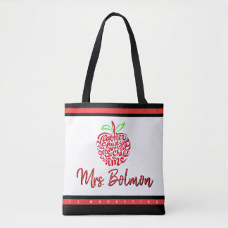 Teacher gift custom tote bag