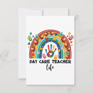 Teacher Gift Day Care Teacher Life Thank You Card