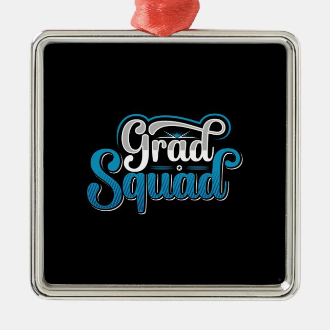 Teacher Gift | Glad Squad Metal Ornament (Front)
