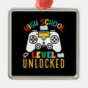 Teacher Gift High School Level Unlocked Metal Ornament