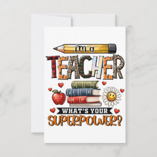 Teacher Gift | I Am A Teacher Thank You Card
