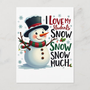 Teacher Gift   I Love My Students Snow Much Postcard