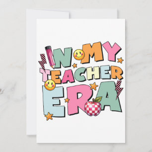 Teacher Gift In My Teacher Era Thank You Card