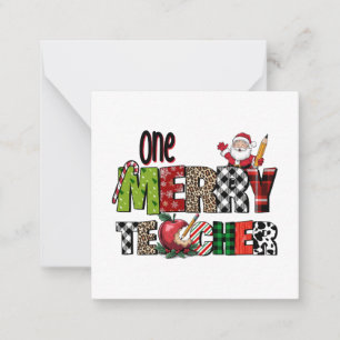 Teacher Gift One Merry Teacher Card