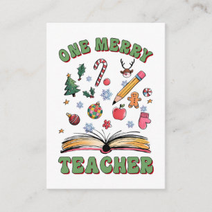 Teacher Gift One Merry Teacher Enclosure Card