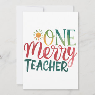 Teacher Gift   One Merry Teacher Invitation