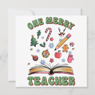 Teacher Gift One Merry Teacher Invitation