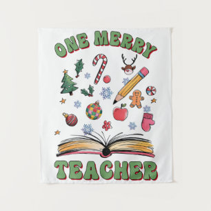 Teacher Gift One Merry Teacher Tapestry