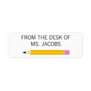 Teacher Gift Pencil From the Desk of 