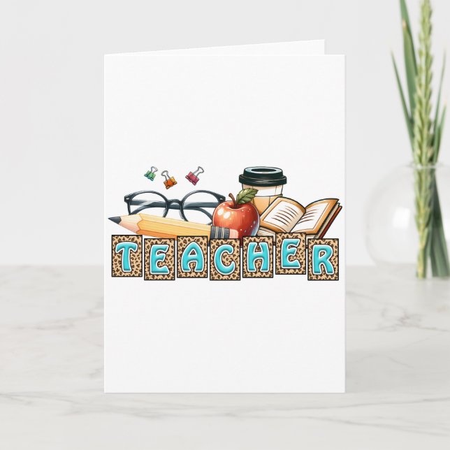 Teacher Gift | Pencil Teacher Card (Front)