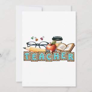 Teacher Gift Pencil Teacher Holiday Card