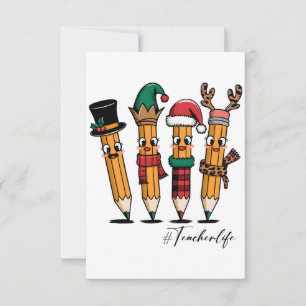 Teacher Gift Pencil Teacher Life Thank You Card
