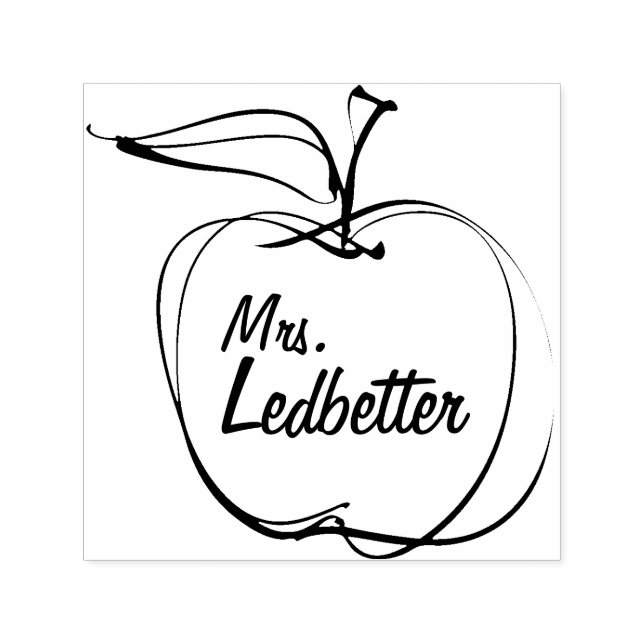 Teacher Gift - Personalized Rubber Stamp (Design)