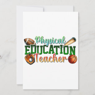 Teacher Gift Physical Education Teacher Invitation