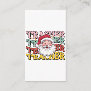 Teacher Gift Santa Teacher Enclosure Card