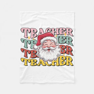 Teacher Gift | Santa Teacher Fleece Blanket