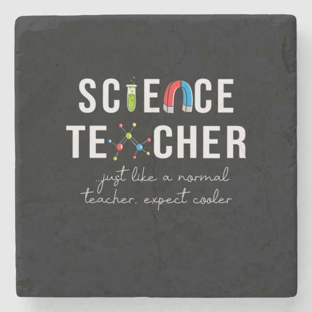 Teacher Gift Science Teacher Stone Coaster (Front)
