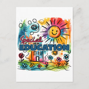 Teacher Gift   Special Education Holiday Postcard