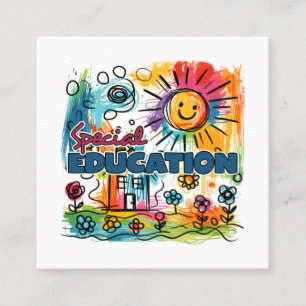 Teacher Gift Special Education Square Business Card