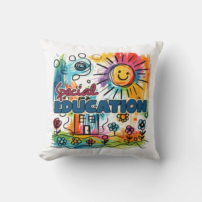 Teacher Gift | Special Education Throw Pillow (Front)