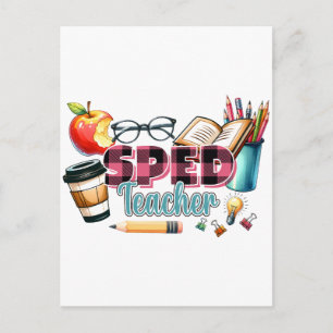 Teacher Gift   Sped Teacher Holiday Postcard
