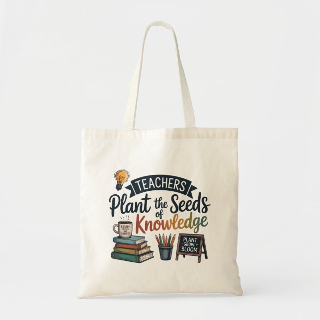 Teacher Gift Sublimation Design, Back to School  Tote Bag (Front)