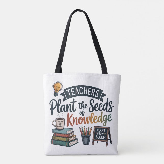 Teacher Gift Sublimation Design, Back to School  Tote Bag (Back)
