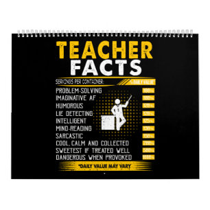 Teacher Gift   Teacher Facts Calendar
