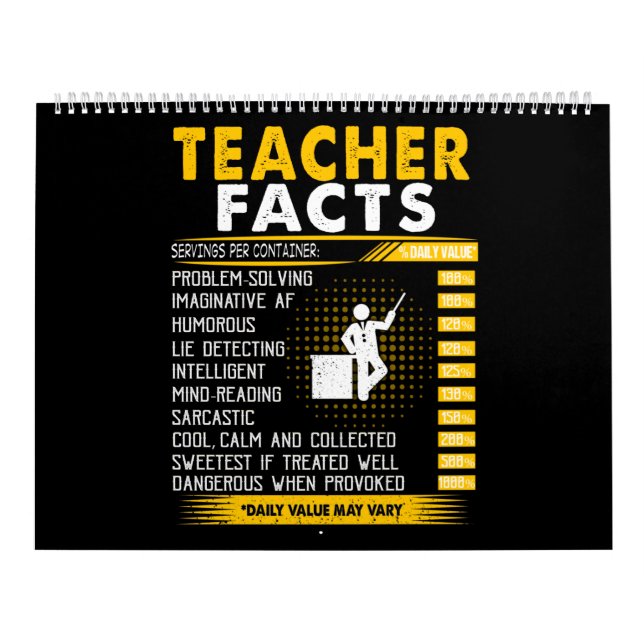 Teacher Gift | Teacher Facts Calendar (Cover)