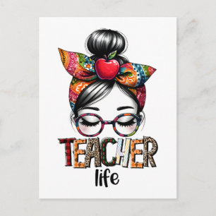 Teacher Gift Teacher Life Announcement Postcard